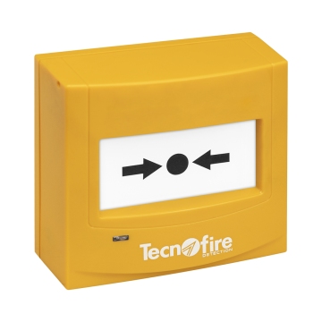 Bouton d'appel manuel adressable réarmable pour l'activation de l'extinction d'incendie - JAUNE