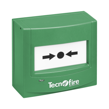 Bouton d'appel manuel adressable réarmable - VERT