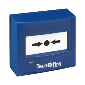Alarme incendie manuelle conventionnelle réarmable pour l'activation du système d'extinction - BLEU