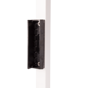 SMKLQF-7040 - Polyamide tuinpoortslotvanger voor vierkant profiel RAL7040.