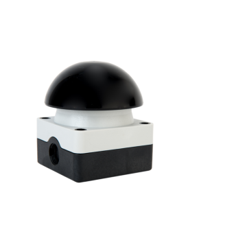 Opbouw drukknop 1F PVC Paddestoel zwart