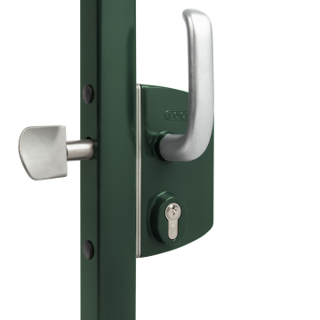 LSKZ60U2LVSZS-6009 - Poortslot in opbouw voor schuifpoorten voor 60mm vierkant profiel. 6009.