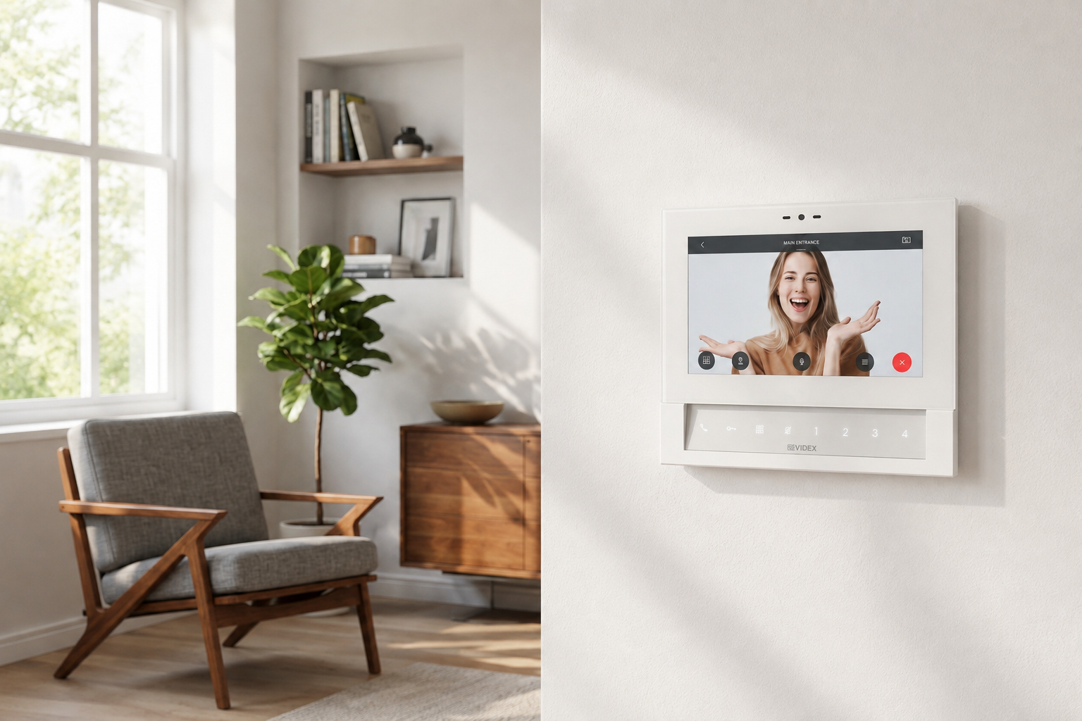 Videx Klass IPure IP-videofoon voor professionele intercomsystemen