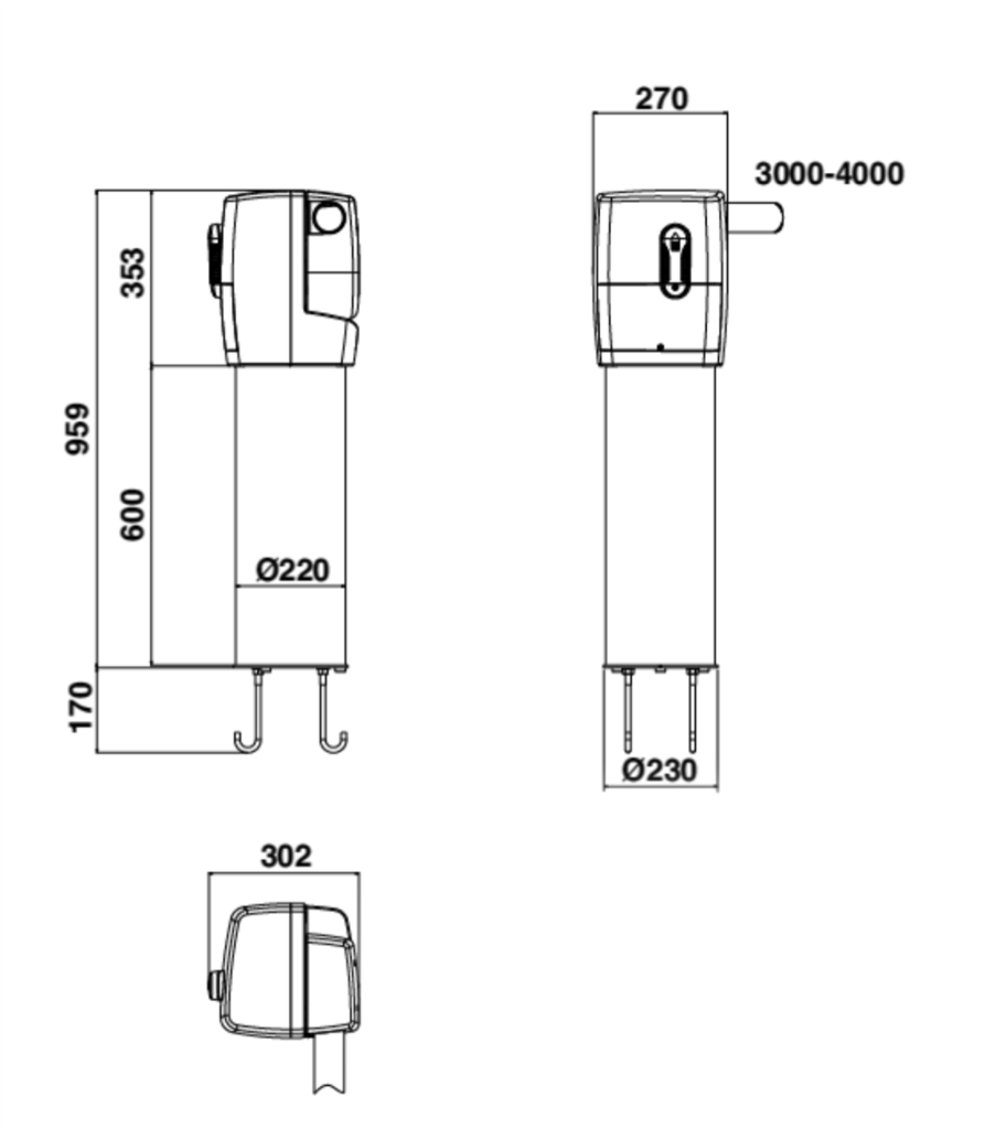 Barriere 24Vdc PRESIDENT 4M