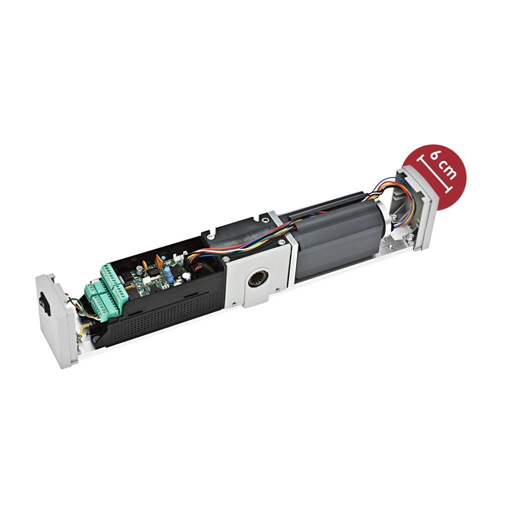 Ouvre-porte pour porte intérieure de max. 75kg et largeur max. 1000mm, avec batterie de secours