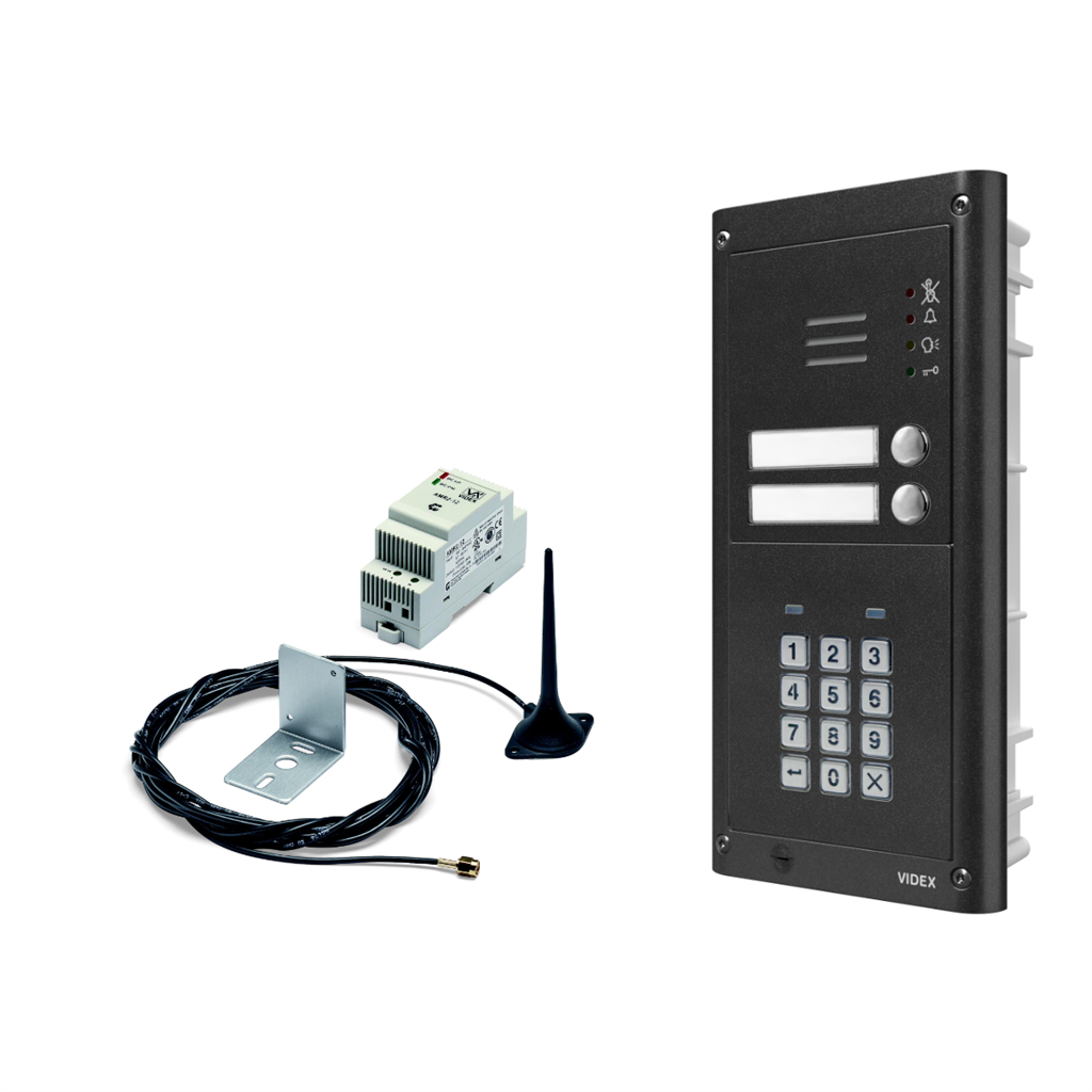 Audiokit GSM 4G inbouw met 2 beldrukkers en codeklavier