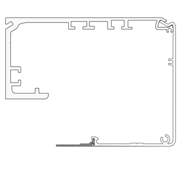 Afwerkingsprofiel in brut alu. 2500mm