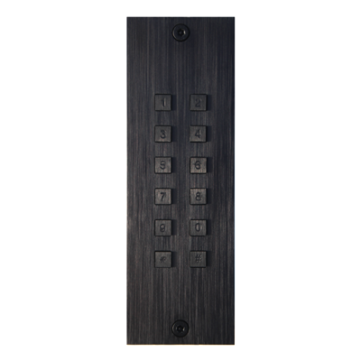 Codeklavier Fasttel zwart, vlakke inbouw, 24 codes, 2 relais