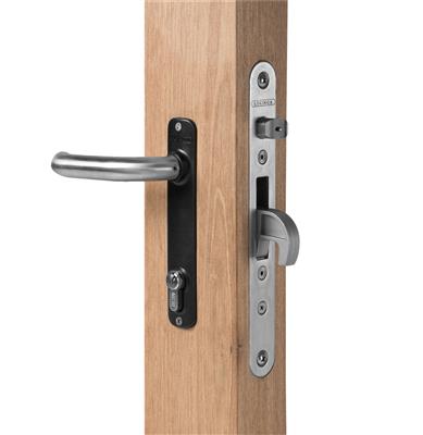 H-WOOD - Serrure à encastrer pour portails en bois.