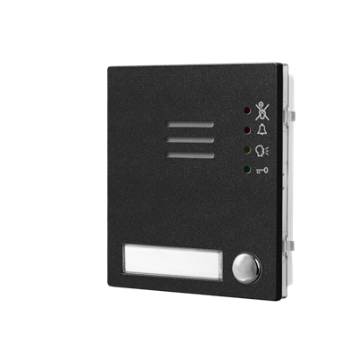 Complete front black finish module audio with leds and 1 button