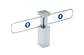 HR1-M2 : Manueel draaihek metalen arm swinggate vierkant model dubbele passage , mech. metalen arm.