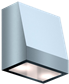 HEPTA75-DC-SILV - Trapeziumvormige wandverlichting, 75mm breed, 24Vdc ZILVER.